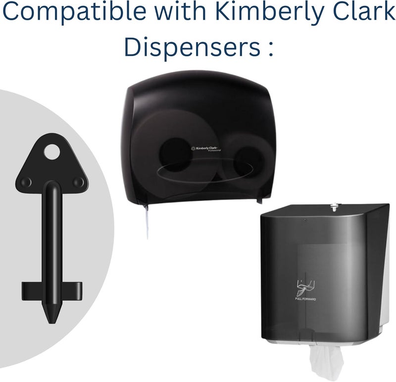 Robby's Cloud Dispenser Key Replacement for Kimberly Clark Cross Key 770767 - for JRT Junior, in-Sight, Windows Single and Twin roll Bath Tissue Dispensers - 1 Robby’s Cloud Keychain Included (2 Pack) - Image 2